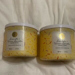 Bath and Body Works 2 limoncello and unicorn Sprinkles Candles